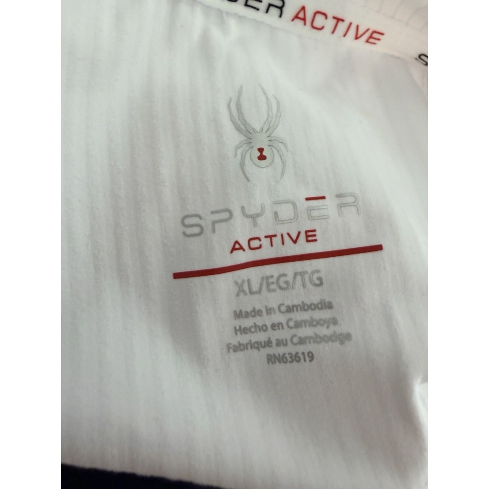 Spyder Women's Active Ribbed Short Sleeve Tee, White, Size XL - Picture 4 of 7
